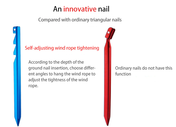 Cheap Goat Tents 20pcs Metal Outdoor Tent Camping Rope  Nails Tent Accessories Equipment  Aluminum Alloy Tent Pegs Tent Nail 18cm Tent Accessories 